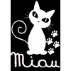 Tricou negru personalizat cu pisicuta Miau 7